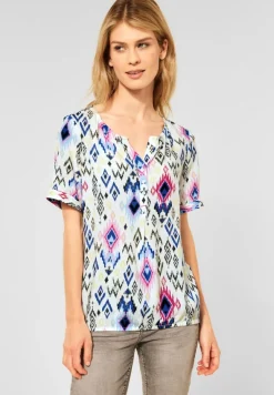 Bluse mit Print vanilla white
