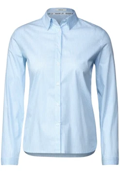 Bluse mit Streifenmuster faded blue