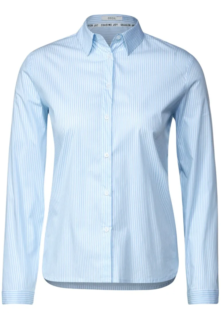 Bluse mit Streifenmuster faded blue