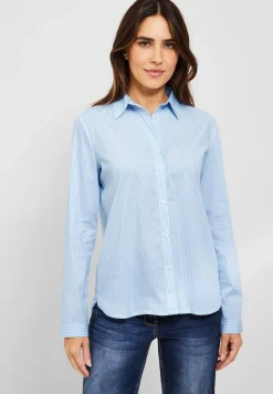 Bluse mit Streifenmuster faded blue
