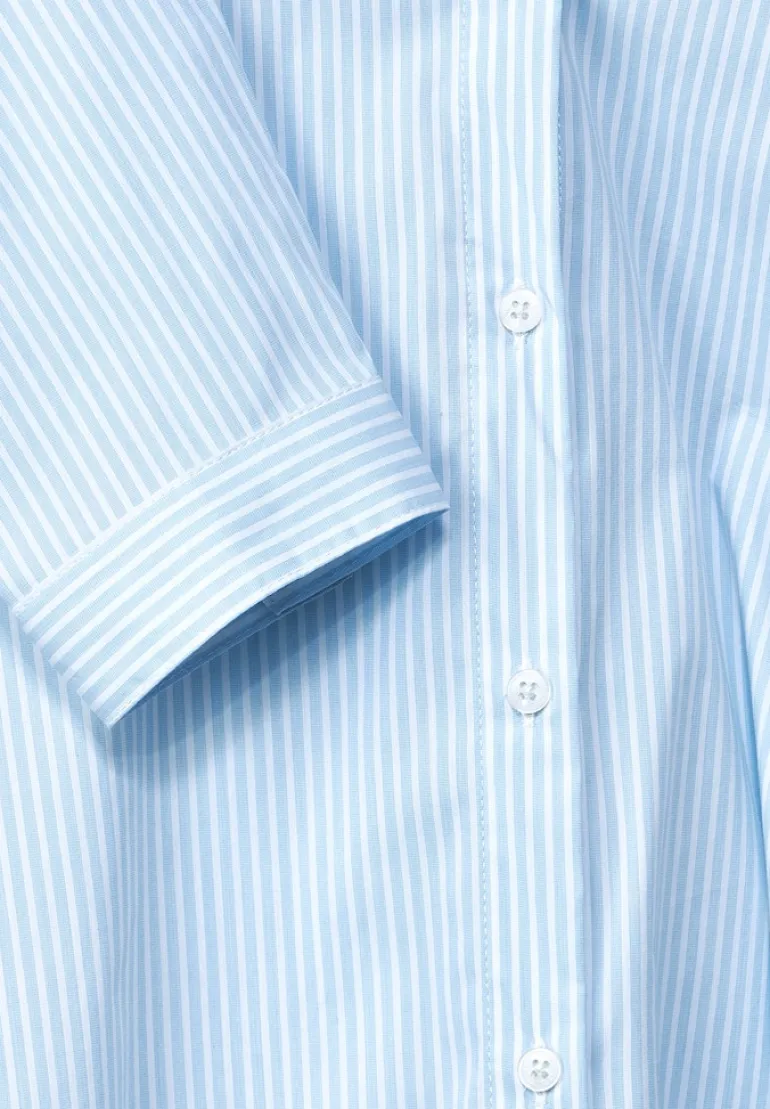 Bluse mit Streifenmuster faded blue