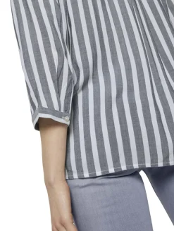 Bluse mit Streifenmuster offwhite navy vertical stripe
