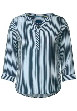 Bluse mit Streifen teal blue