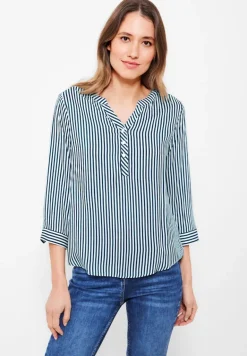 Bluse mit Streifen teal blue