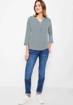 Bluse mit Streifen teal blue