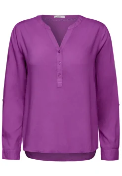 Bluse mit Turn-Up iced violet