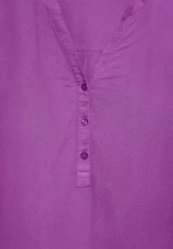 Bluse mit Turn-Up iced violet