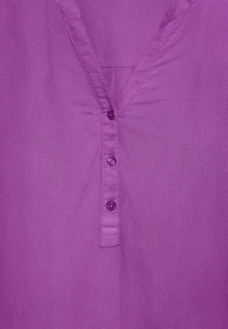 Bluse mit Turn-Up iced violet