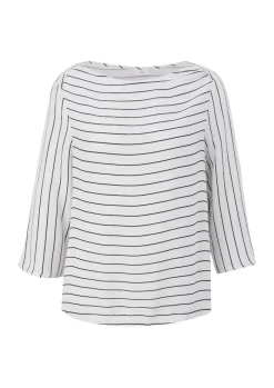 Bluse mit U-Boot-Ausschnitt ecru