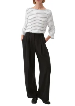 Bluse mit U-Boot-Ausschnitt ecru