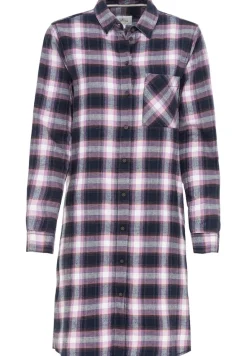 Blusenkleid mit Karomuster purple check