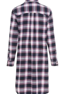 Blusenkleid mit Karomuster purple check