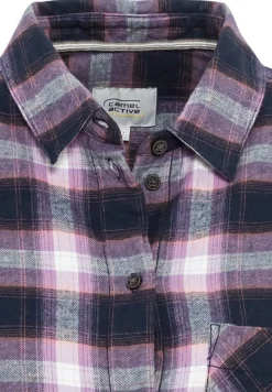 Blusenkleid mit Karomuster purple check