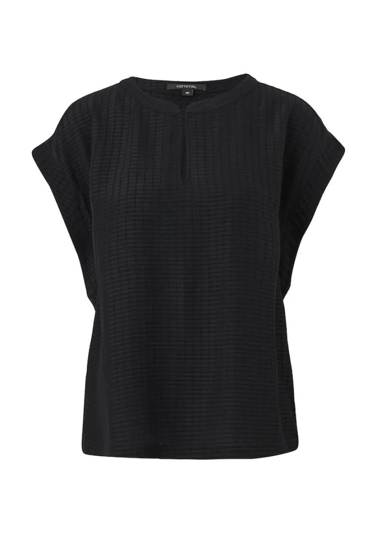Blusenshirt aus Viskose schwarz