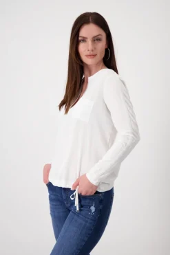 Blusenshirt mit Strasssteine off-white