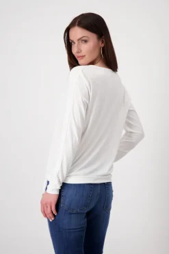 Blusenshirt mit Strasssteine off-white