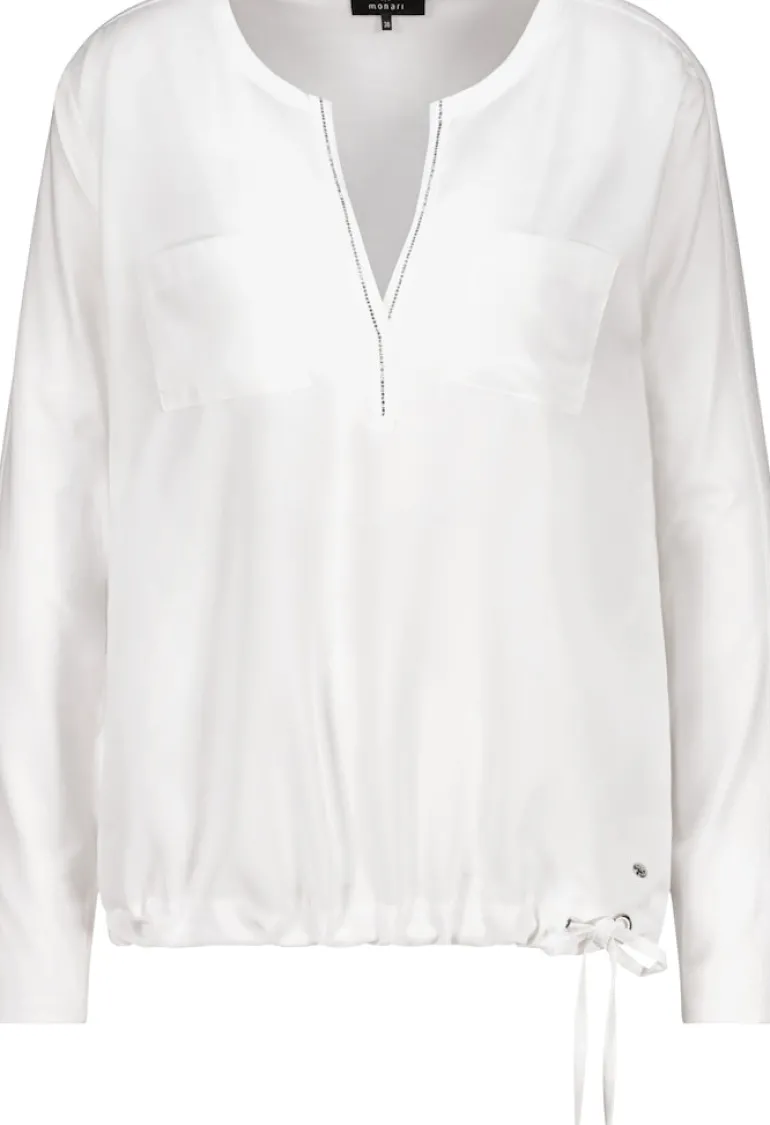 Blusenshirt mit Strasssteine off-white