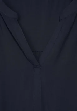 Blusentop mit Schulterdetail deep blue