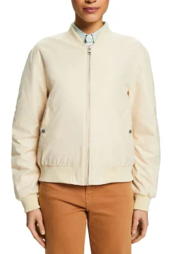 Bomberjacke aus Satin sand