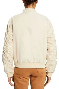 Bomberjacke aus Satin sand