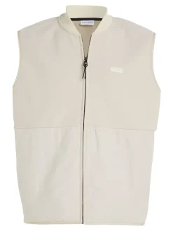 BONDED FLEECE VEST stony beige