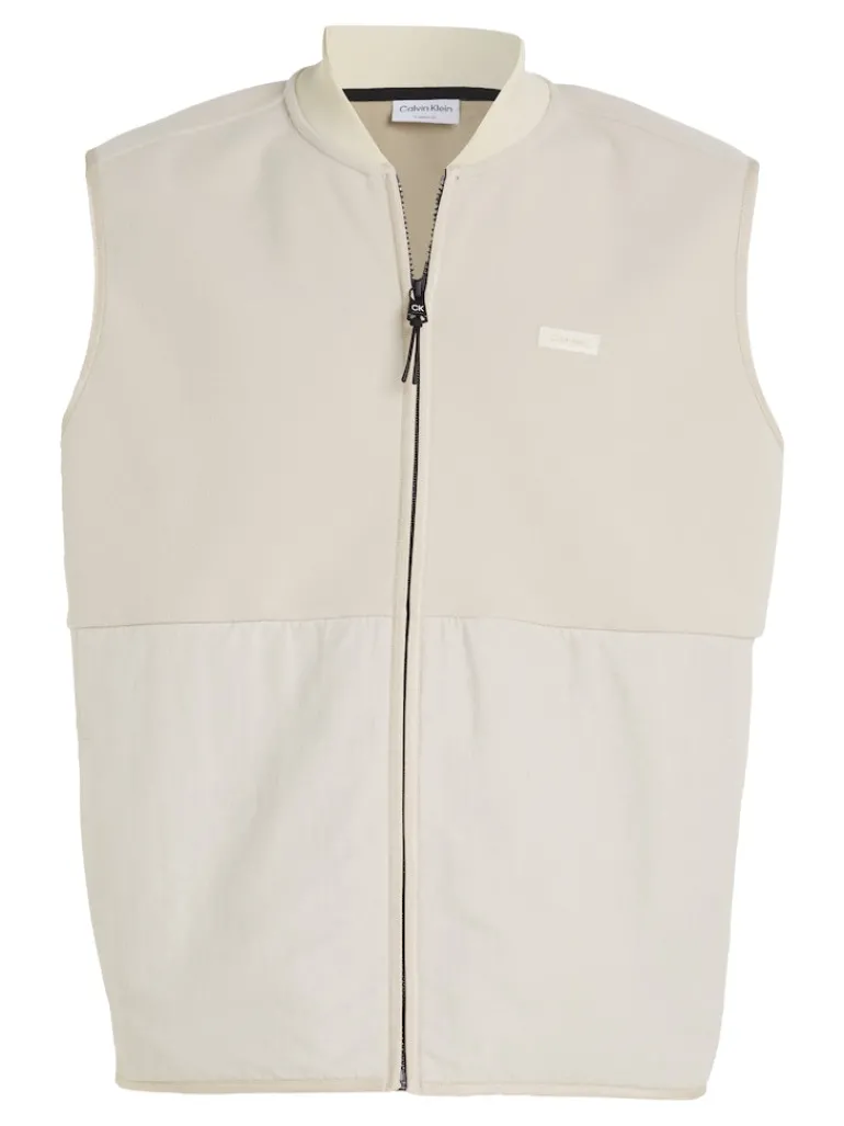 BONDED FLEECE VEST stony beige