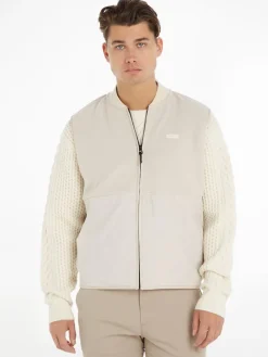 BONDED FLEECE VEST stony beige
