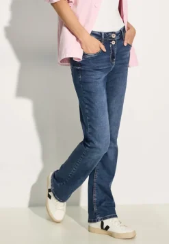 Bootcut Leg Jeans mid blue wash1