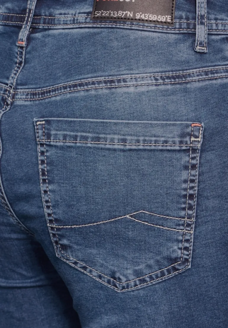 Bootcut Leg Jeans mid blue wash1