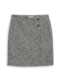 Bouclé Wickelrock salt pepper boucle structure