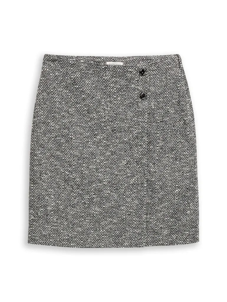 Bouclé Wickelrock salt pepper boucle structure