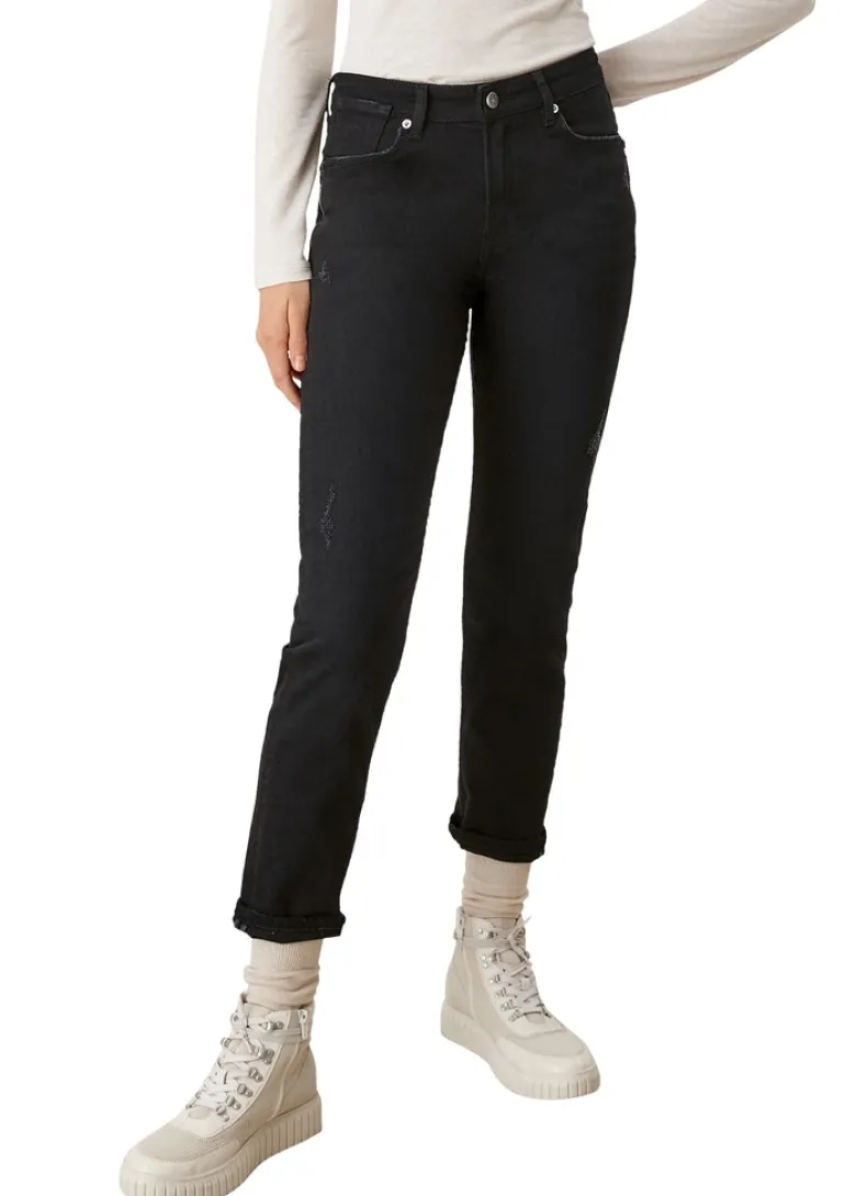 Boyfriend-Jeans schwarz