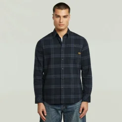 Bristum 2.0 Slim Shirt ls india ink toby check