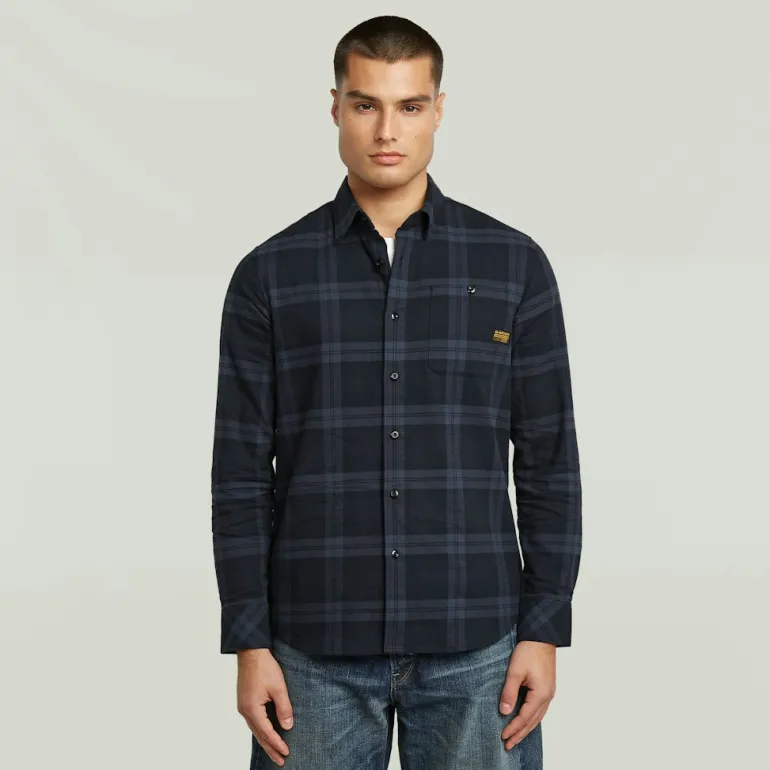 Bristum 2.0 Slim Shirt ls india ink toby check