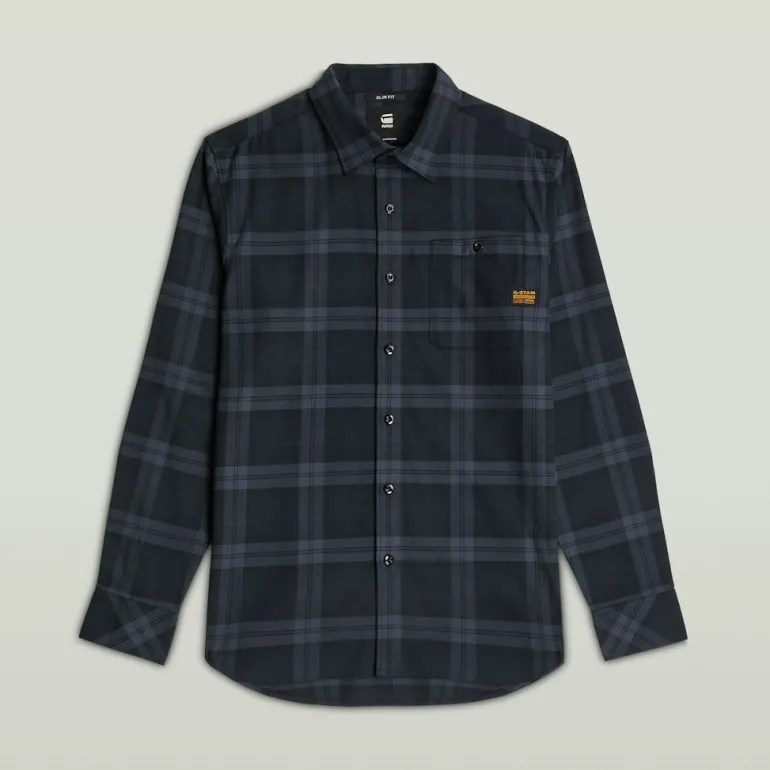 Bristum 2.0 Slim Shirt ls india ink toby check