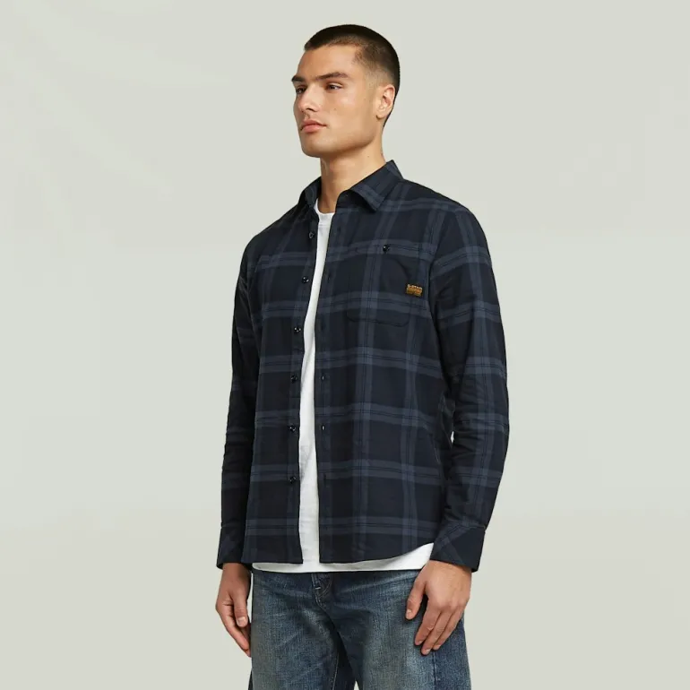 Bristum 2.0 Slim Shirt ls india ink toby check