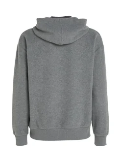 BRUSHED FLEECE COMFORT HOODIE dark grey heather