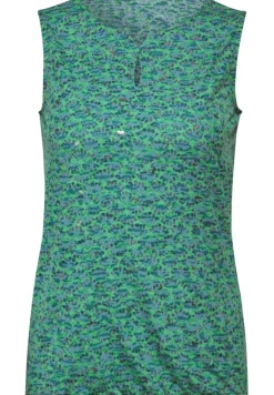 Burn-Out Print Top fresh apple green