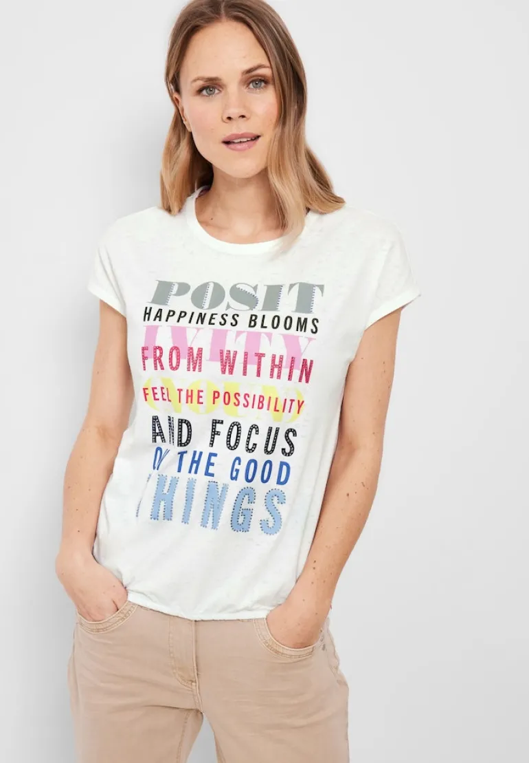 Burn Out T-Shirt burn out vanilla white
