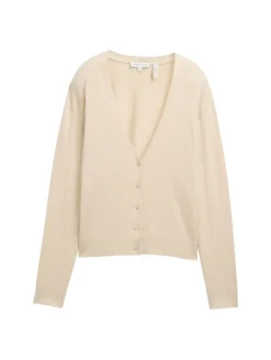 Cardigan mit V-Ausschnitt summer beige melange