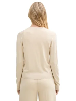 Cardigan mit V-Ausschnitt summer beige melange