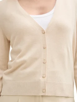 Cardigan mit V-Ausschnitt summer beige melange