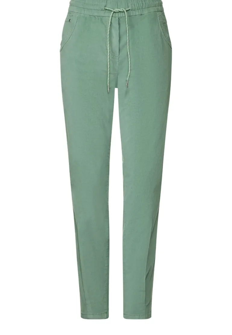 Casual Fit Babycord Hose clear sage green