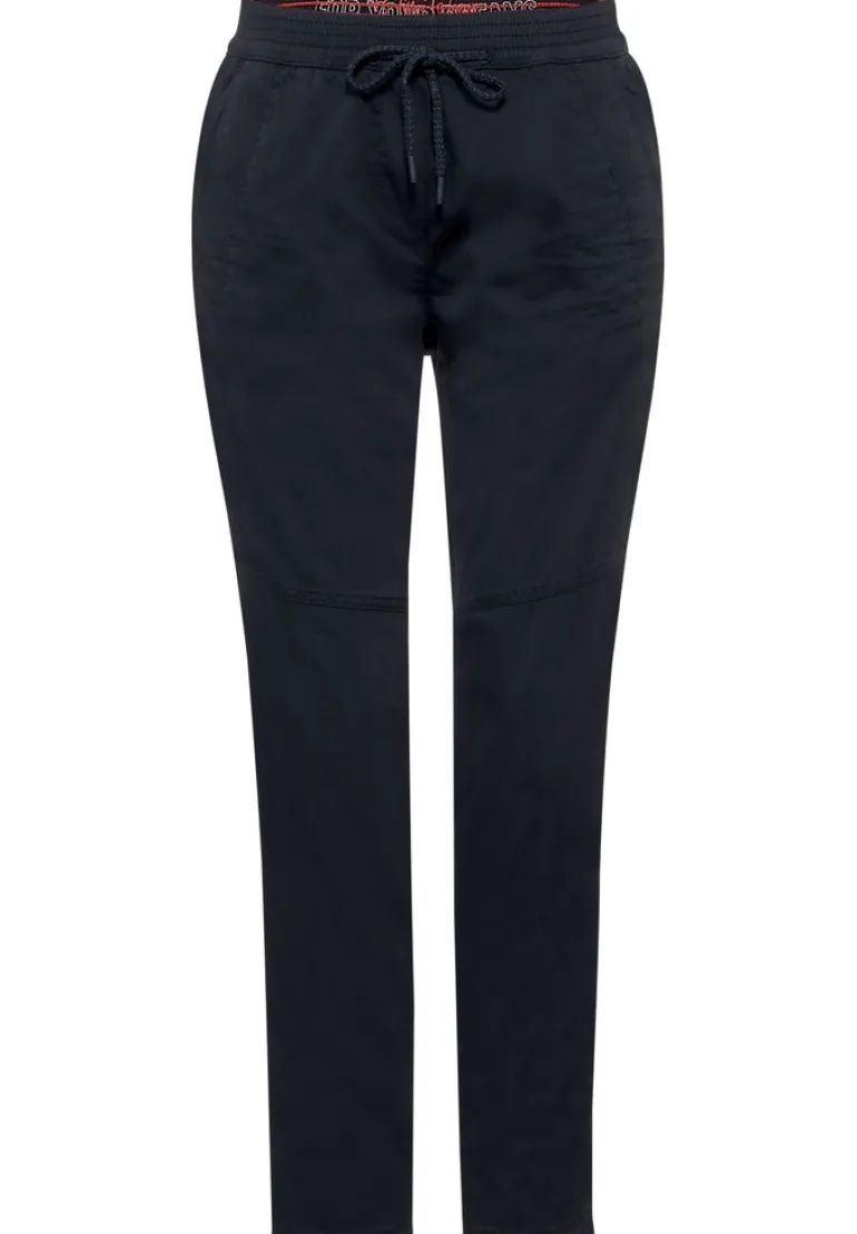 Casual Fit Hose in Unifarbe deep blue