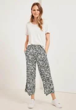 Casual Fit Hose mit Print easy khaki