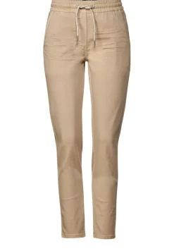 Casual Fit Hose mit Stretch authentic beige
