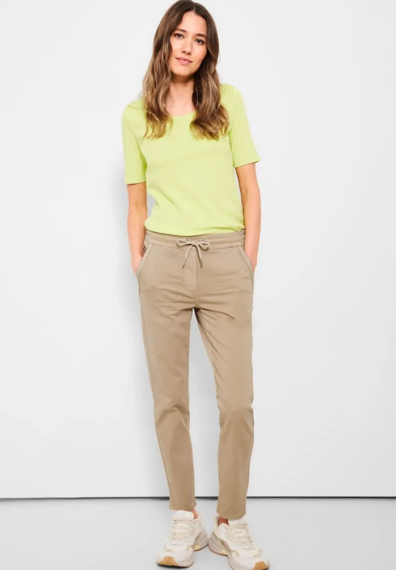 Casual Fit Hose mit Stretch authentic beige