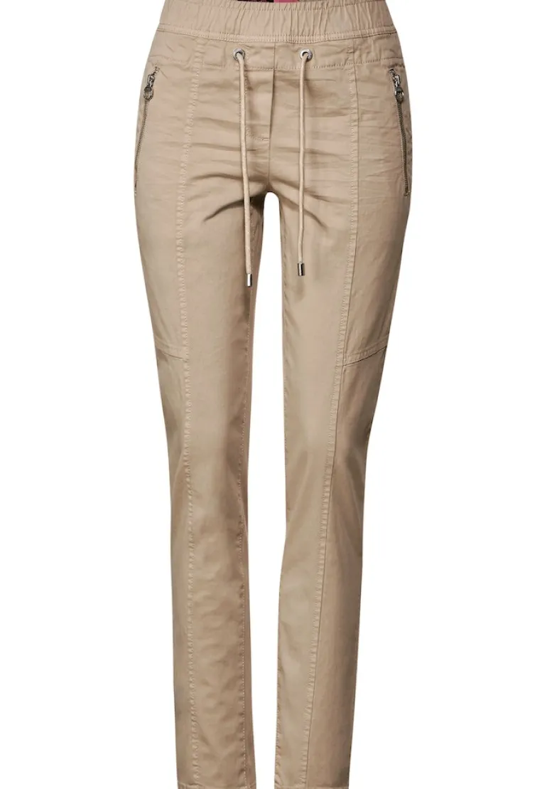 Casual Fit Hose mit Stretch authentic beige