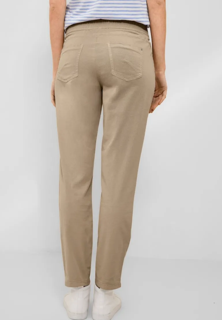 Casual Fit Hose mit Stretch authentic beige