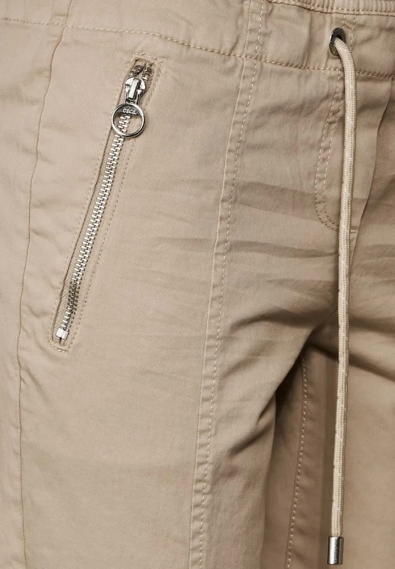 Casual Fit Hose mit Stretch authentic beige